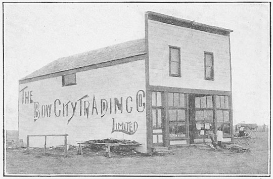 The Bow City Trading Company store, Bow City, Alberta c.1913.